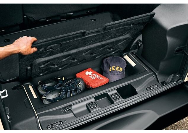 Compartimento para pequenos objetos do Jeep Wrangler