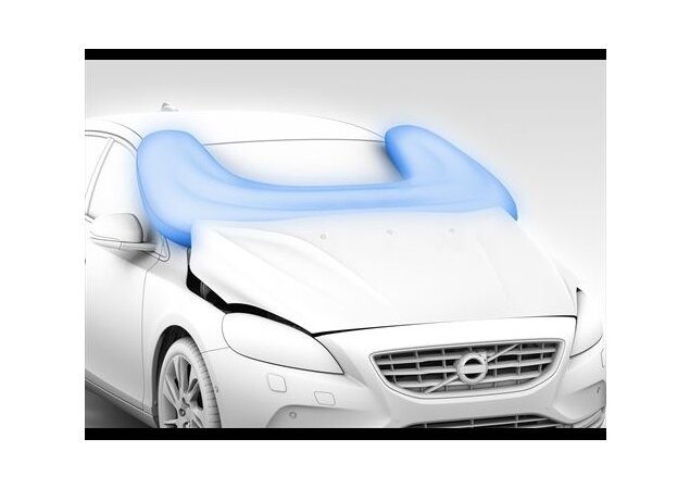 Airbag para pedestres, apesar de vir incluso num opcional caro, é equipamento inédito no Brasil