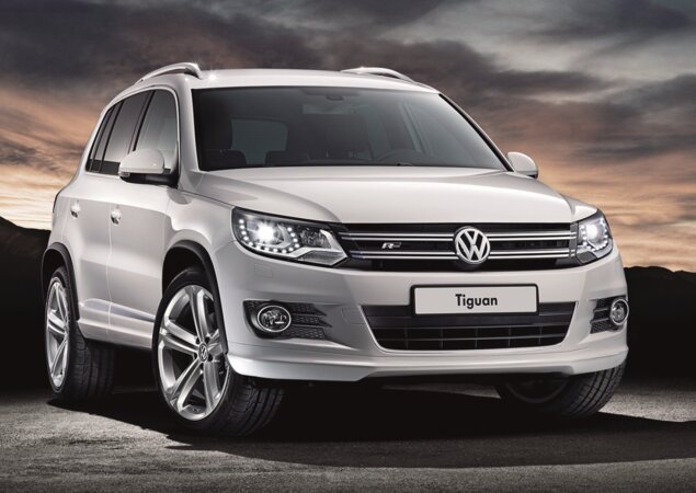 O SUV Tiguan é um dos modelos que podem receber o pacote de alterações estéticas R-Line