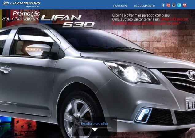 A promoção de lançamento do Lifan 530 irá sortear uma unidade do sedã, além de cupons de desconto