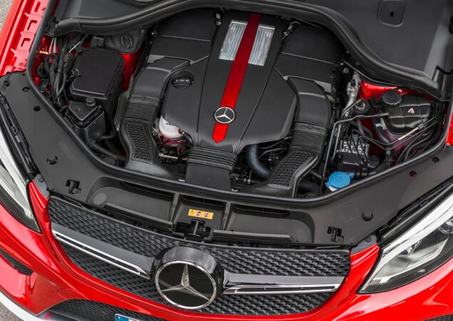 Motor V6 biturbo de 367 cv do GLE 450 AMG