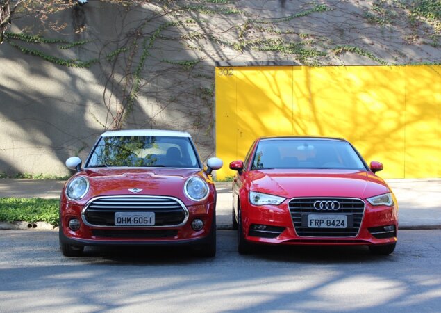 MINI cresceu na nova geração e, na foto, parece maior que o Audi A3