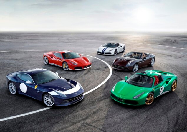 Modelos especiais de comemoração dos 70 anos da Ferrari, a ser celebrado em 2017
