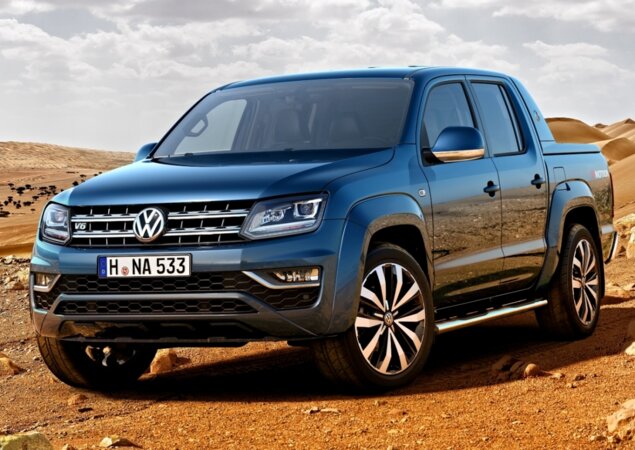 Faróis quadrados e grade larga são características da picape Amarok e podem ser vistas nas linhas do sketch do SUV