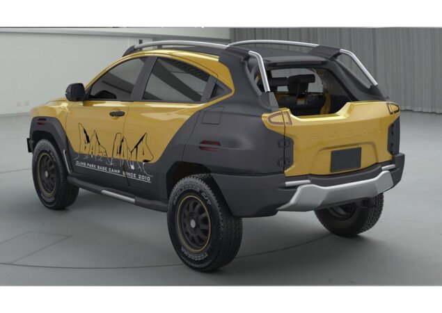 Modelo foi convertido em uma picape com mini-caçamba